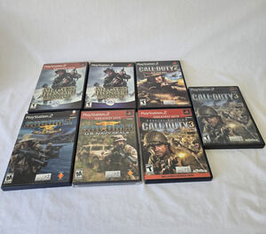 PlayStation 2 7 Game Bundle Medal of Honor x Call of Duty 2 & 3 Socom 2 & 3